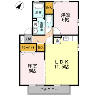 ボヌールC【2階】の間取り