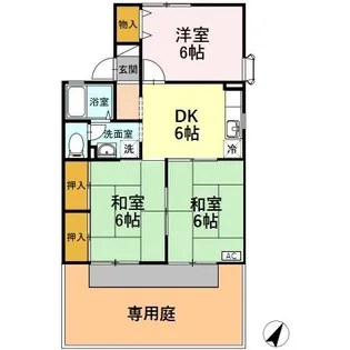 メルベーユ横尾 B棟【1階】の間取り