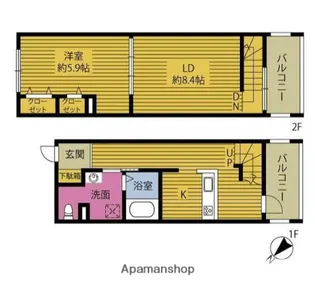 1LDKの間取り画像