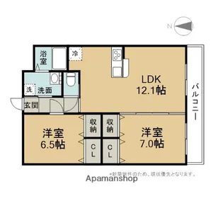 ソルト明野西【1階】の間取り