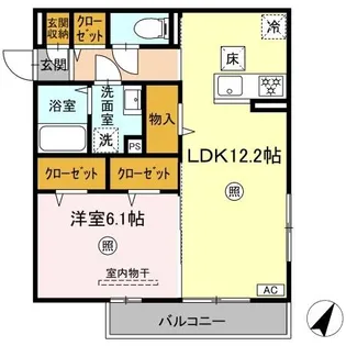 PREMILIFE羽屋【1階】の間取り