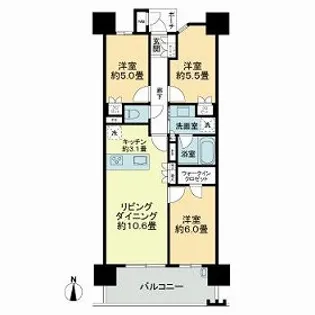 MJR大分サーパスコート【11階】の間取り
