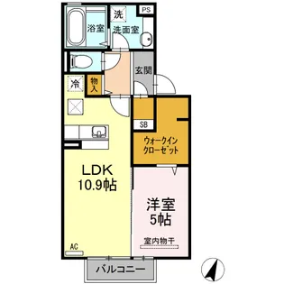 ベルフルール【1階】の間取り
