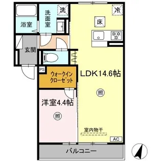 MERCI HAYA(メルシーハヤ)【1階】の間取り