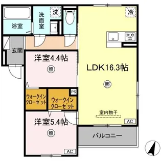 MERCI HAYA(メルシーハヤ)【205号室】の間取り