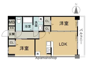 プロスぺリタ宗方【405号室】の間取り