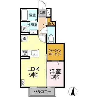 メゾンソレイユ中島西【1階】の間取り