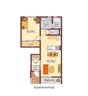 セリオメゾン中戸次【101号室】の間取り