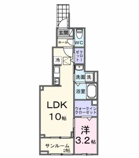 ヴィラ エスポワール【1階】の間取り