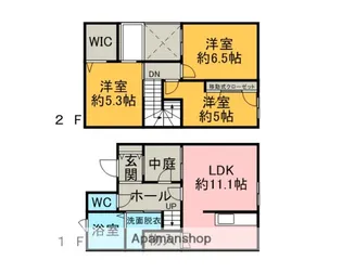トレステーラ下判田【101号室】の間取り