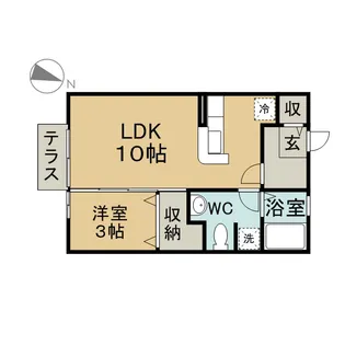 ユアーコート桜【2階】の間取り