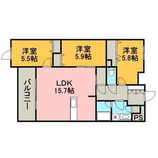 アルカーサル大道【10階】の間取り