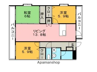 エントラーダ虹ヶ丘【2階】の間取り
