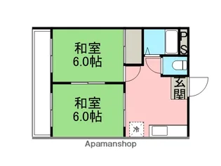 第1相野コーポ【102号室】の間取り