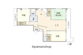 ナイスモア中島【8階】の間取り
