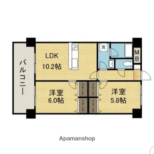 アージョスパジオ弐番館【10階】の間取り