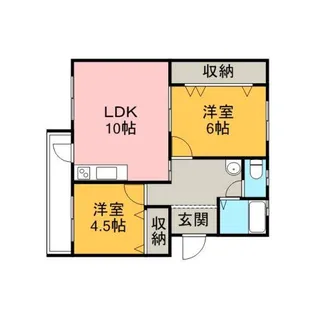 BLUE SKY ONE明野2番館【1階】の間取り