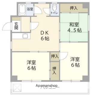 ベルディン新春日【4階】の間取り