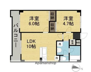 アージョスパジオ参番館【403号室】の間取り