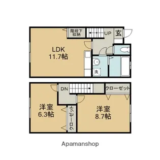トレステーラ畑中【106号室】の間取り