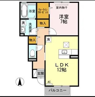 セジュール 宗方【103号室】の間取り