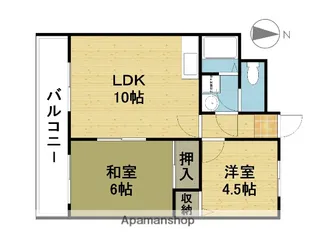 アーバンライフ【202号室】の間取り