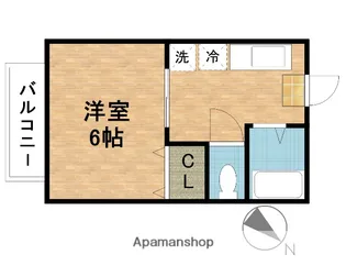 EXE【B101号室】の間取り