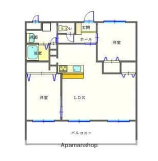 プランドール7番館【302号室】の間取り