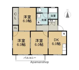 リリパットアーミー【B202号室】の間取り