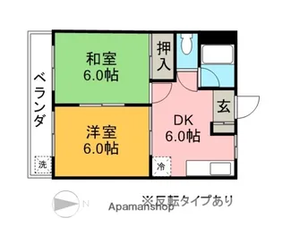 第1相野コーポ【102号室】の間取り