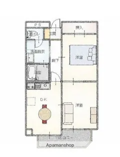 サウスセントヒルズ【403号室】の間取り