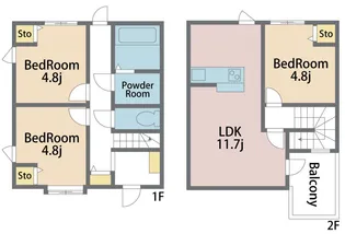 大分県大分市大字迫【一戸建】の間取り