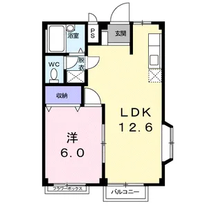 ポートハイツ王ノ瀬【2階】の間取り