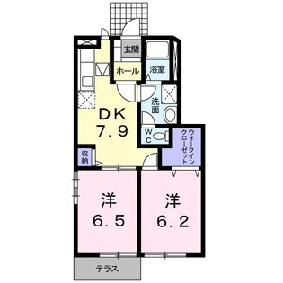 パークサウス久原【1階】の間取り