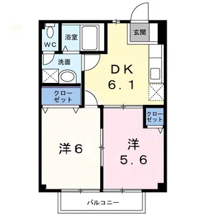 ボヌール・みき【1階】の間取り
