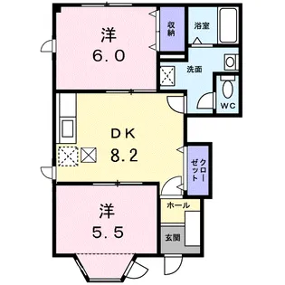サンライト三屋 C【1階】の間取り