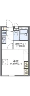 レオパレスフィオレンツァ【206号室】の間取り