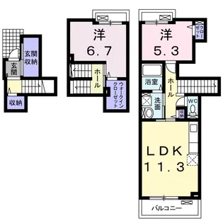 モデルノ カーサ【2階】の間取り