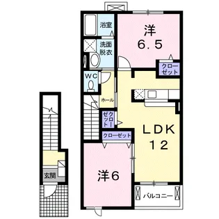 ヴィラ・キャレット Ⅱ【2階】の間取り