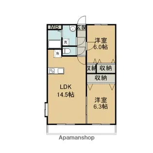 オーチャード・アレ【103号室】の間取り