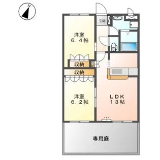 オレンジヴィラ【1階】の間取り