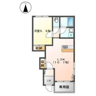 スカイ ウイング【00102号室】の間取り