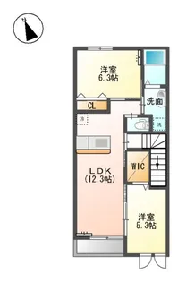クオン恵比寿【00203号室】の間取り