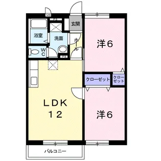 ラ・クール中島【2階】の間取り