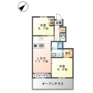 ネオブラン滝尾【1階】の間取り