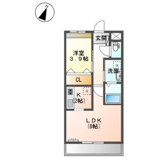 グランヴェルデ雅【00205号室】の間取り