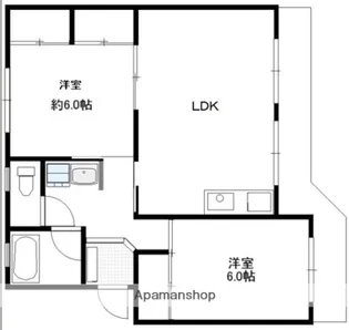 リルームス古国府【302号室】の間取り