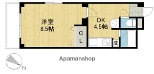 SPACE あぐり【201号室】の間取り