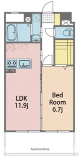 アベニュー花の木【2階】の間取り