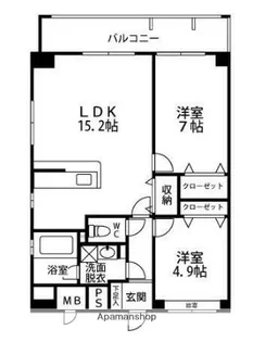 アルバクレスタ城崎【2階】の間取り